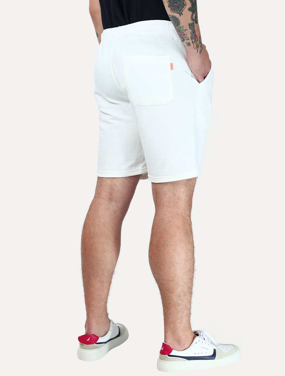 Bermuda King & Joe Masculina Moletom Comfort Logo Off White