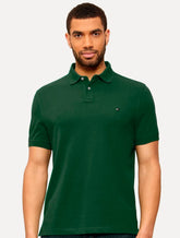 Polo Tommy Hilfiger Masculina Regular Piquet 1985 Verde Bandeira