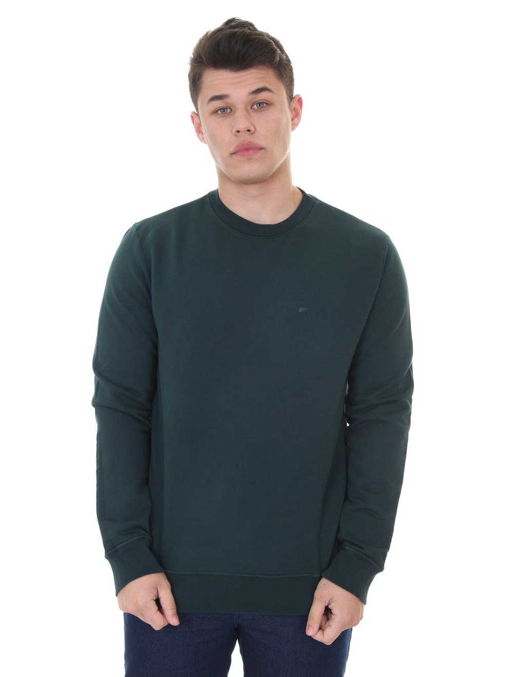 Moletom Ellus Masculino Crewneck Regular Basic Verde Escuro