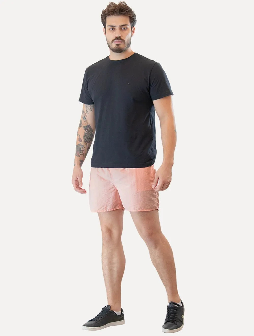 Short Reserva D'Água Beachwear Liso Premium Rosa Lotus
