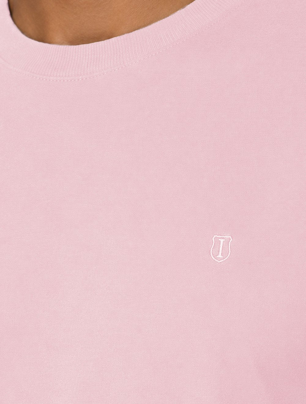 Camiseta Individual Masculina Slim Pima Soft Touch Logo Rosa Claro