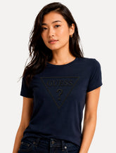 Camiseta Guess Masculina Classic Logo Embossed Azul Marinho