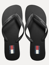 Chinelo Tommy Jeans Rubber Strip Logo Beach Preto