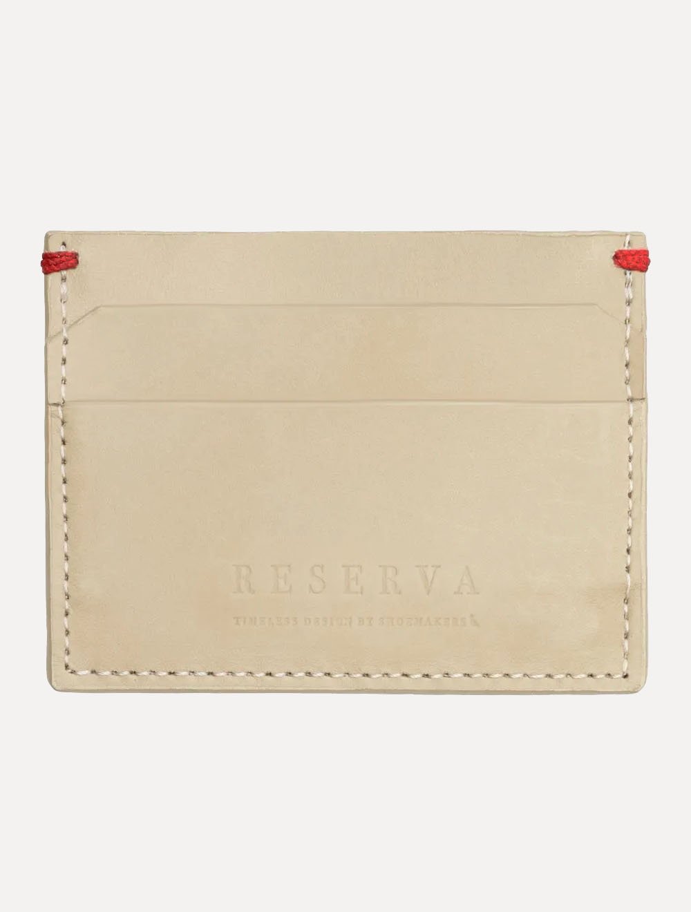 Carteira Reserva Masculina Porta-Cartão Couro Parma Off-White