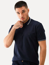 Polo Aramis Masculina Piquet New Classic Zíper Azul Marinho