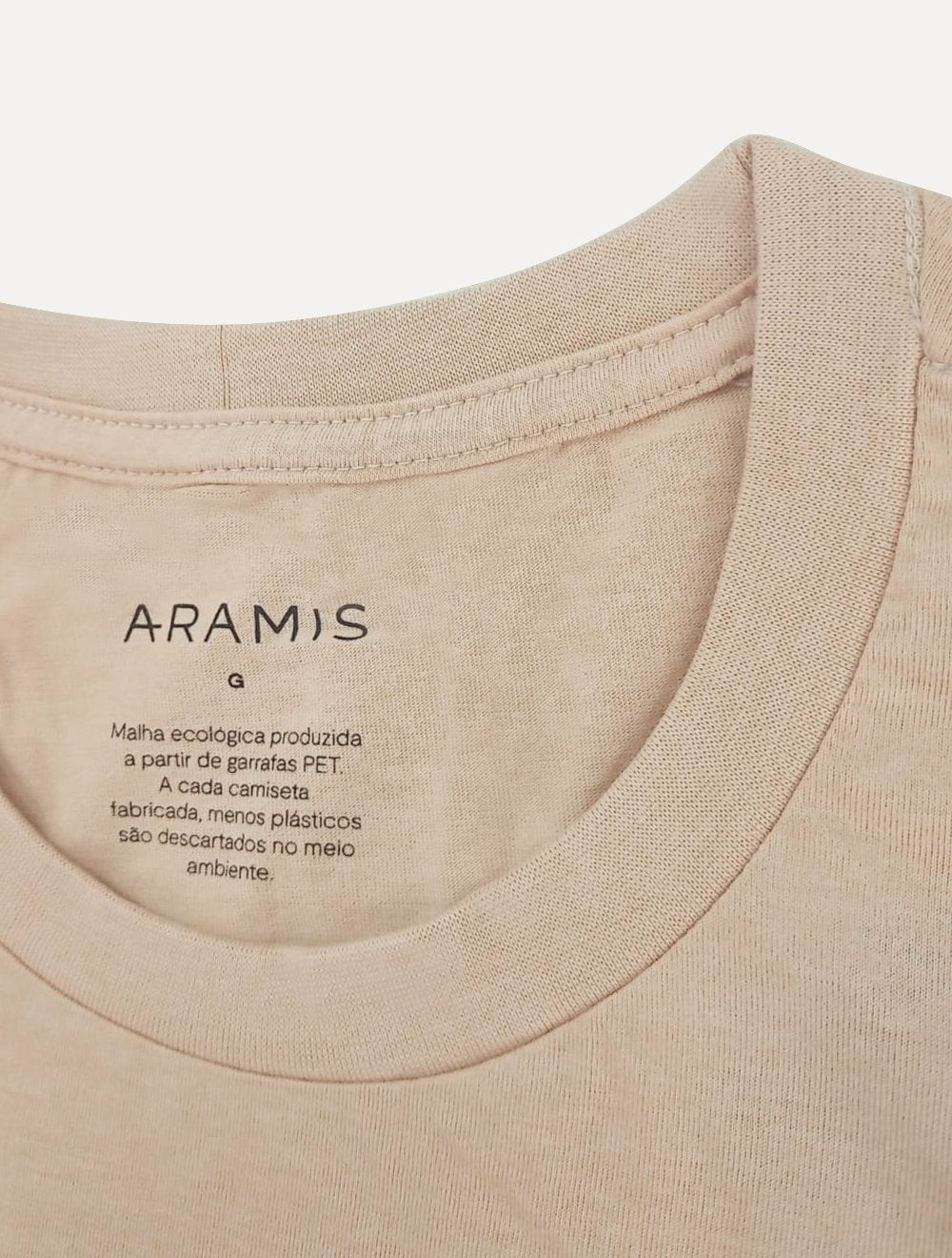 Camiseta Aramis Masculina Eco Lisa Cáqui Claro