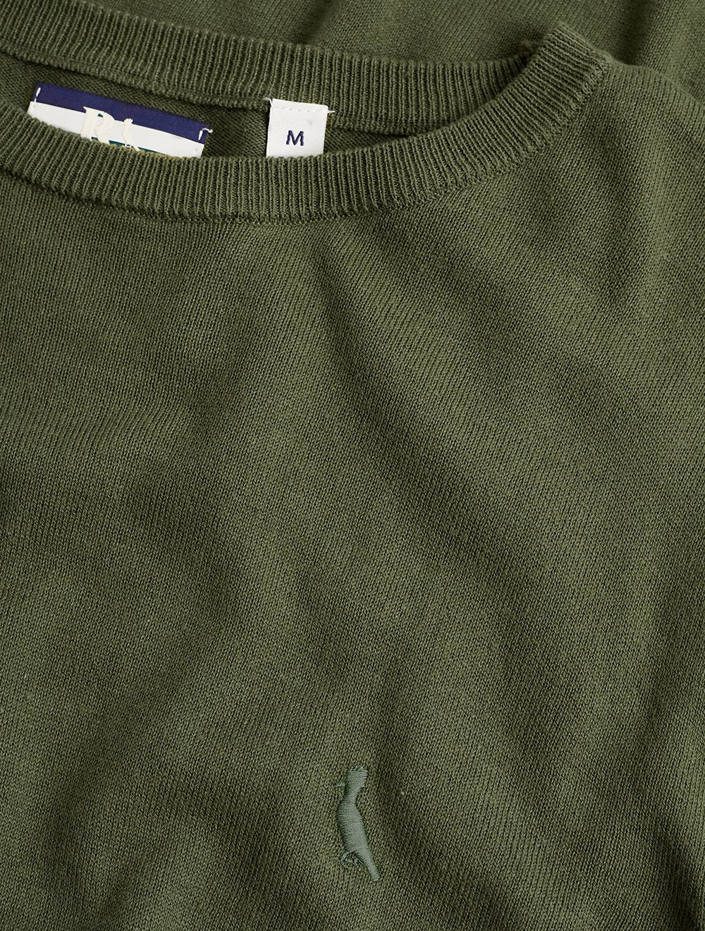Suéter Reserva Masculino Tricot Basico Gola Careca Verde Militar