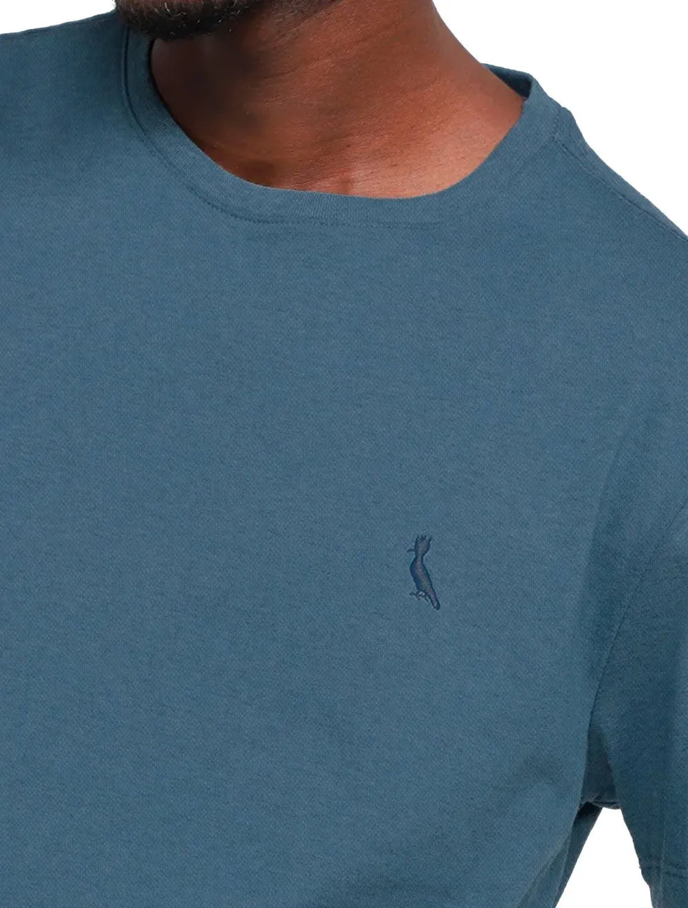 Camiseta Reserva Masculina Piquet Regular Azul Petróleo