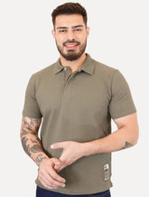 Polo Colcci Masculina Cotton Textured Marrom Médio