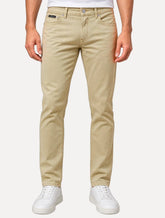 Calça Calvin Klein Jeans Masculina Slim Moletom Sarja Color Cáqui Claro