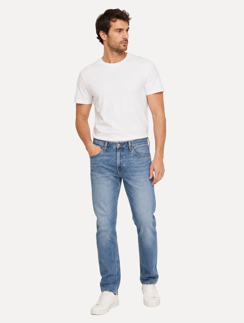 Calça Levis Jeans Masculina 511 Slim Stretch Cool Azul Claro