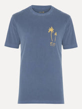 Camiseta Osklen Masculina Regular Stone Palm Sketches Azul Marinho