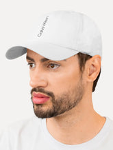 Boné Calvin Klein Masculino Swim Vertical Logo Branco