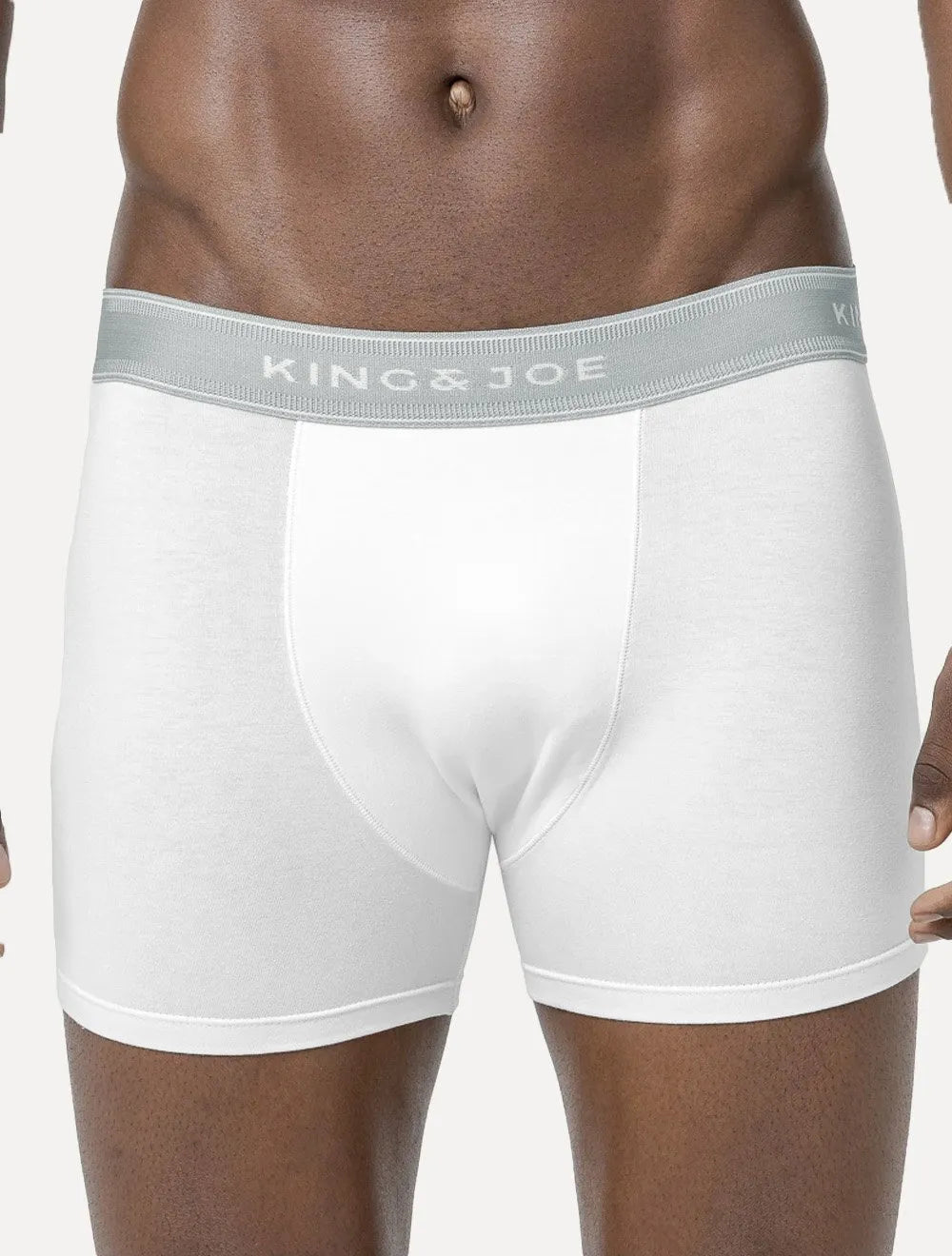 Cueca King & Joe Boxer Lisa Grey Logo Branca Pack 2UN