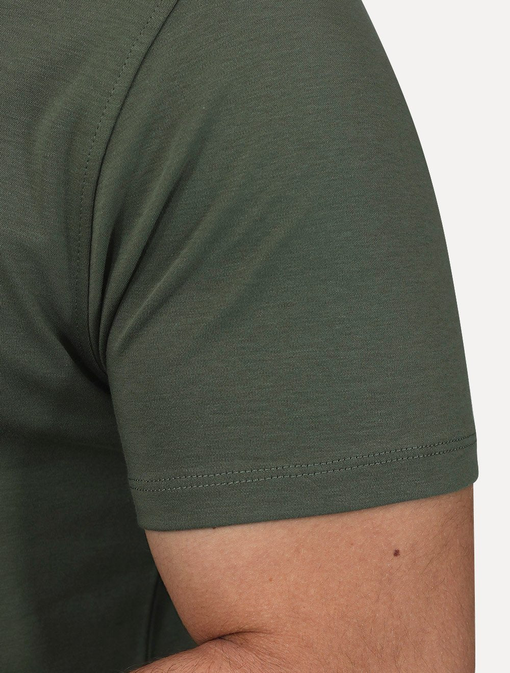 Camiseta Aramis Masculina Basic Lisa Mono Liquid Cotton Verde Militar