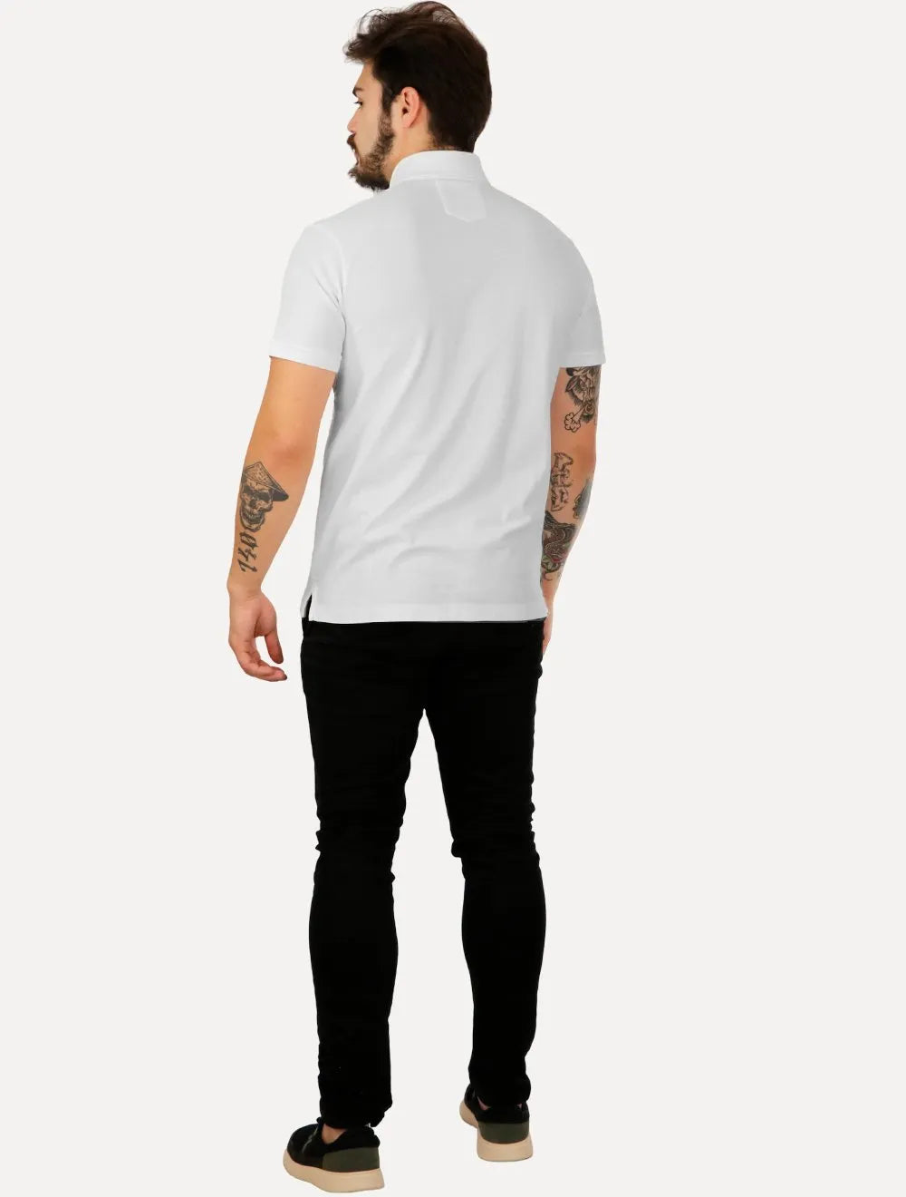 Polo Dudalina Masculina Piquet Comfort Pima Branca