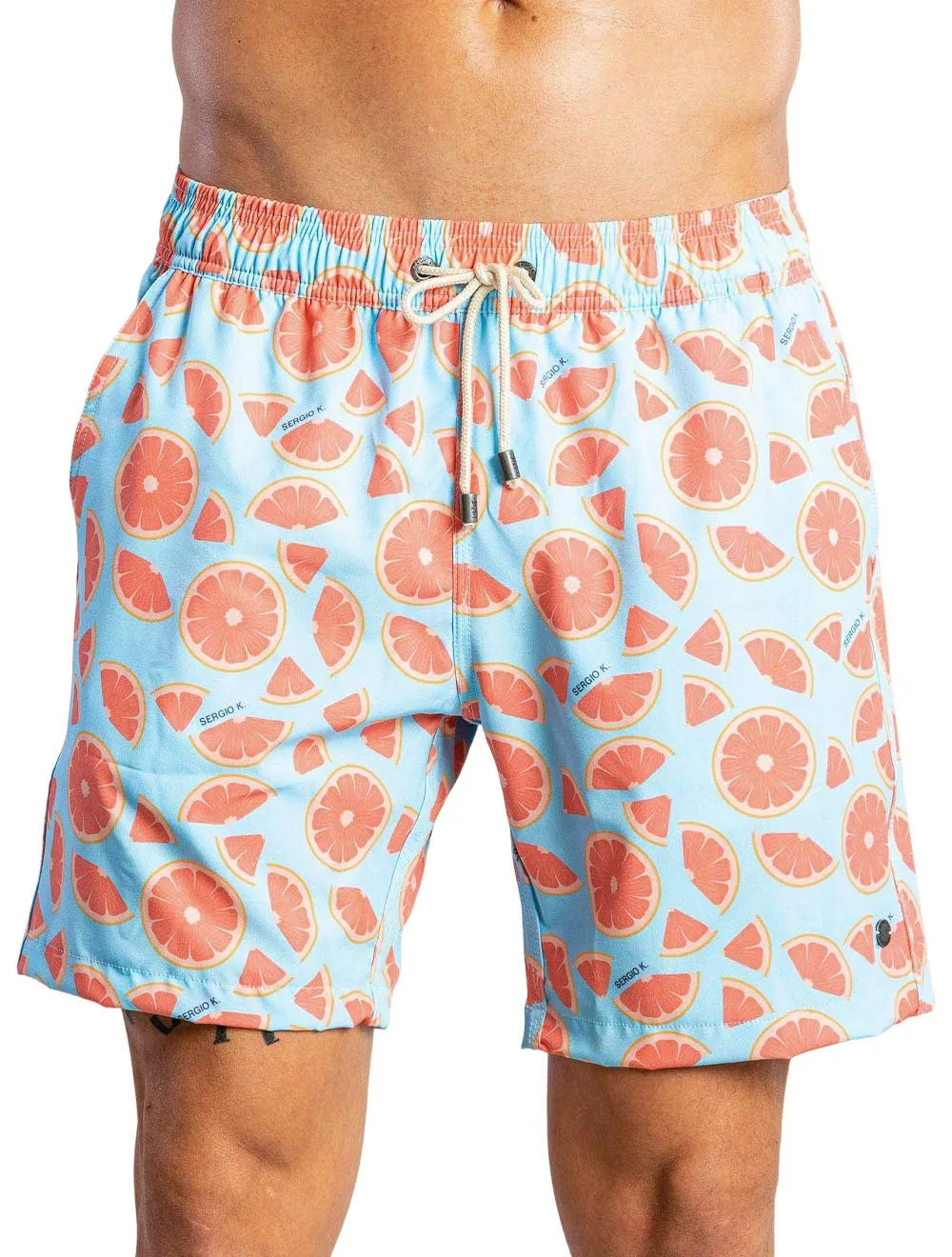 Short Sergio K Masculino D'Água Grapefruit Azul Claro