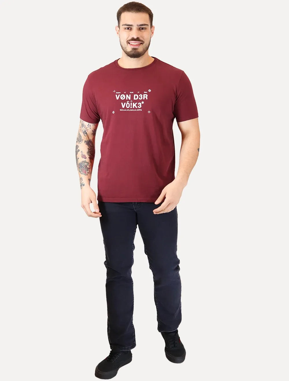 Camiseta Von der Volke Masculina Origineel Arts Meets Marsala