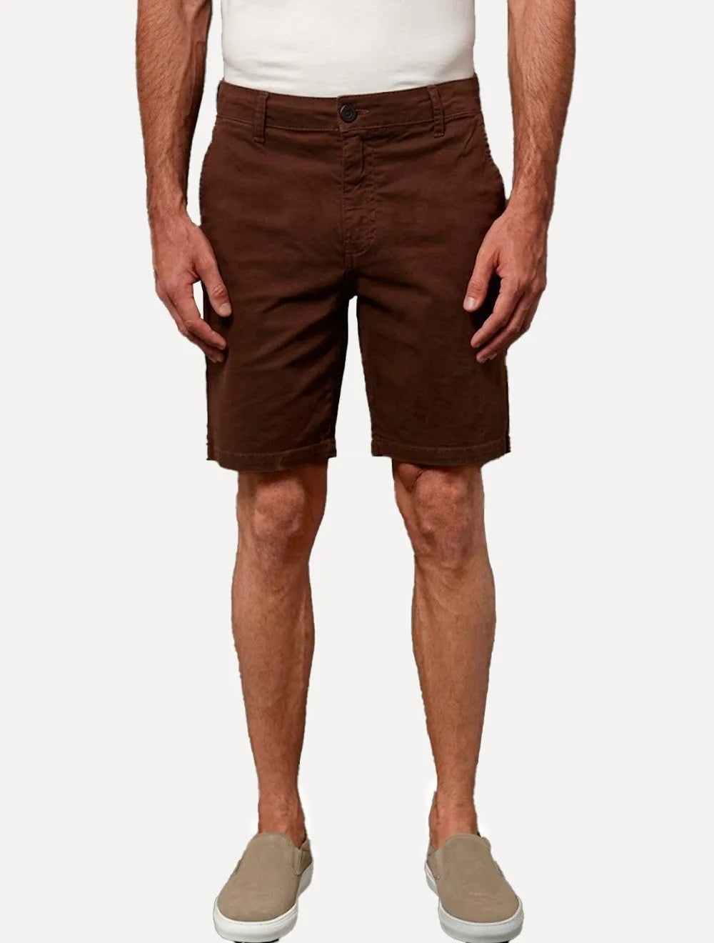 Bermuda Calvin Klein Jeans Masculina Chino Color Marrom
