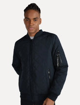Jaqueta Calvin Klein Jeans Bomber CK Zip Azul Marinho
