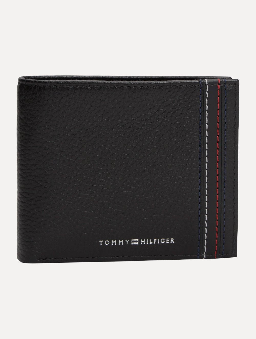 Carteira Tommy Hilfiger Porta Cartão Couro Central Mini CC Wallet Preta
