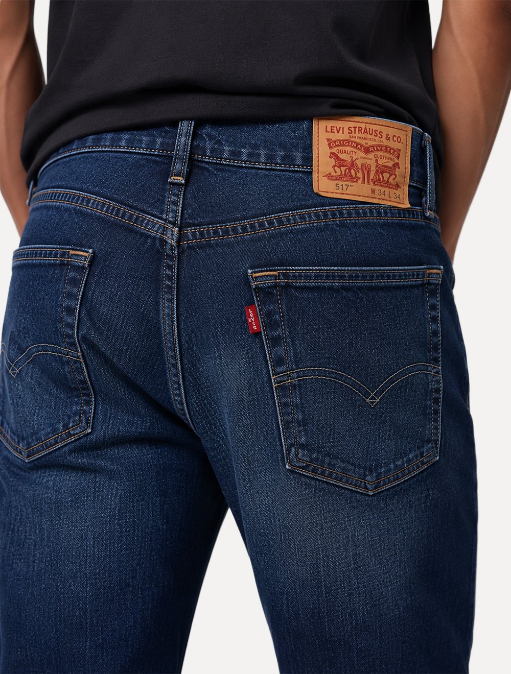 Calça Levis Jeans Masculina 517 Slim Bootcut Azul Escuro