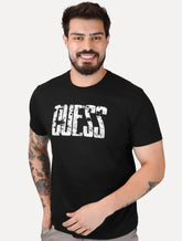 Camiseta Guess Masculina Eroded Logo Print Preta