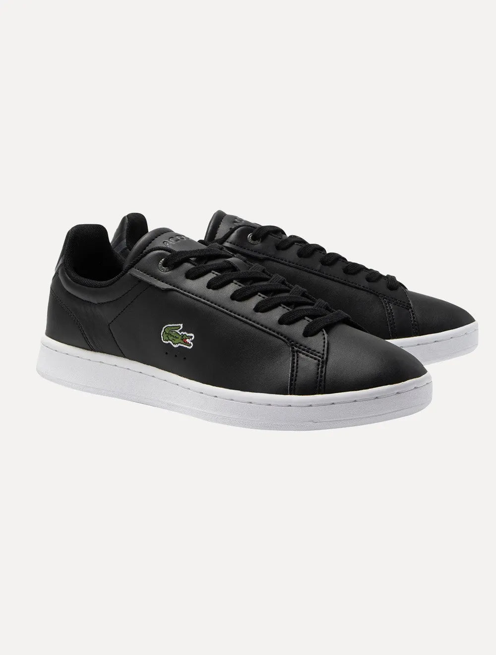 Tênis Lacoste Masculino Couro Carnaby Pro Leather Blk/Wht Preto