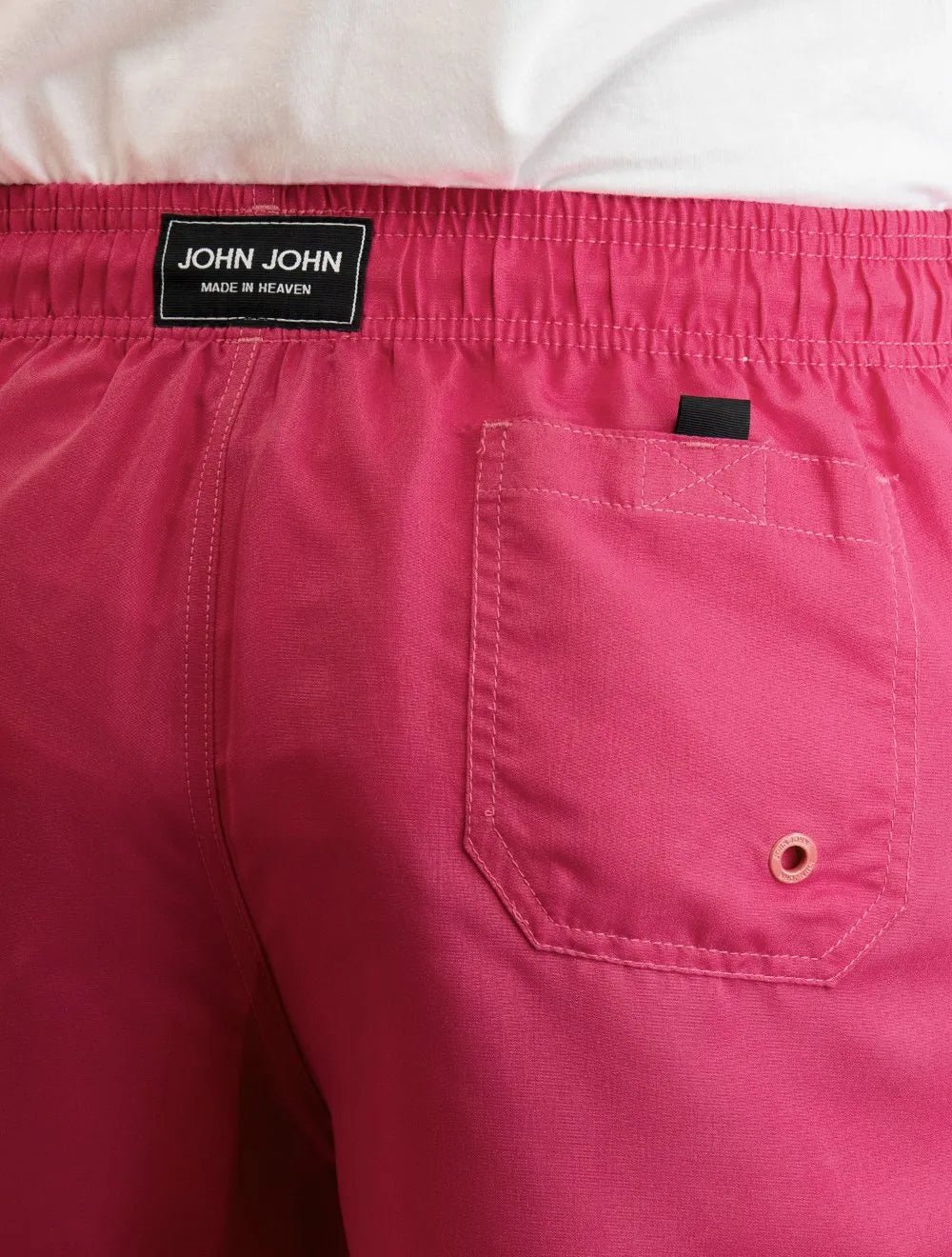 Short John John Masculino Trancoso Fiji Atiu Rosa Médio