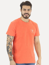 Camiseta Osklen Masculina Slim Rough Waterman Laranja
