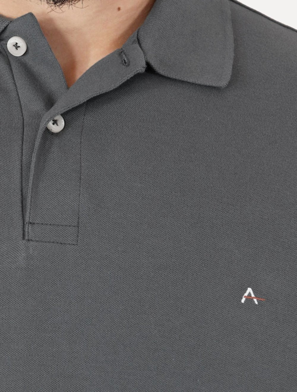 Polo Aramis Masculina Basic Piquet Light Logo Grafite