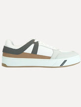 Tênis Calvin Klein Jeans Masculino Baixo Palito Layers Bicolor Branco
