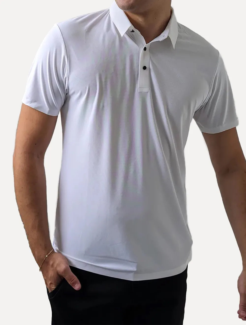 Polo Pacific Blue Masculina Basic Off-White