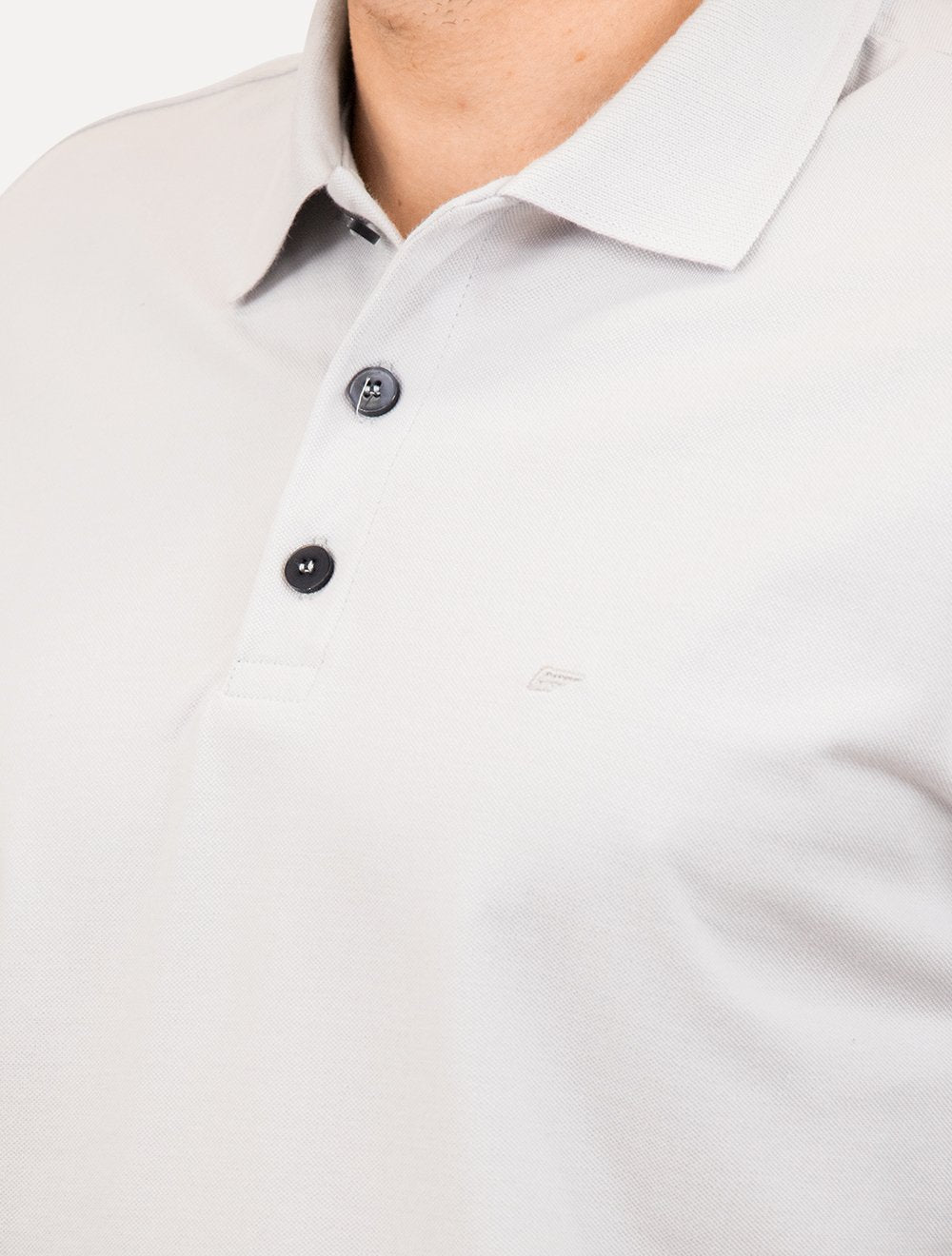 Polo Ellus Masculina Piquet Classic Easa Cinza Claro