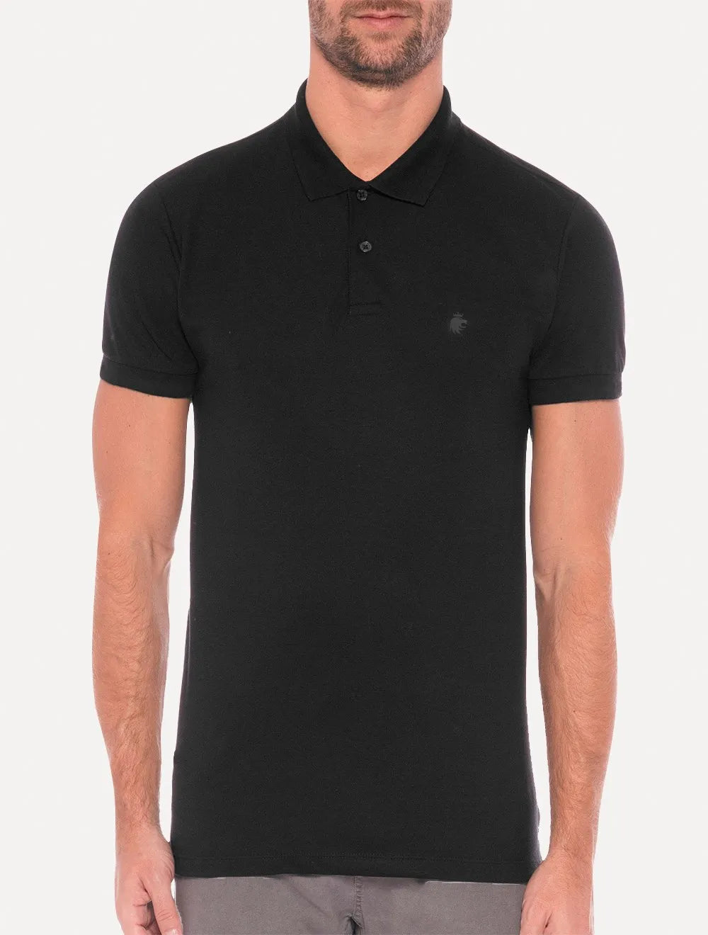 Polo Von der Volke Masculina Piquet Origineel Slash Preta