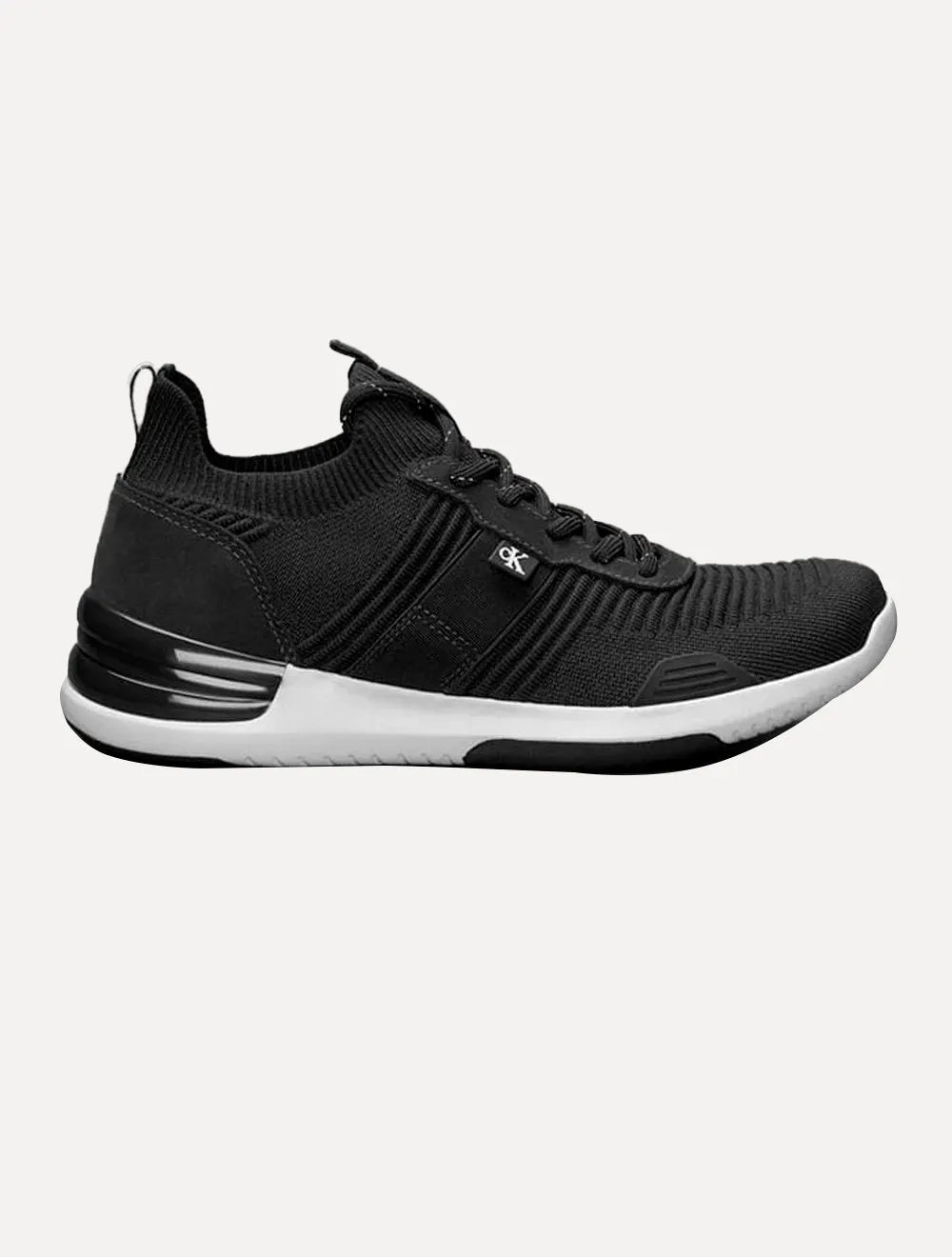 Tênis Calvin Klein Jeans Masculino Baixo Knitt Flexible Preto