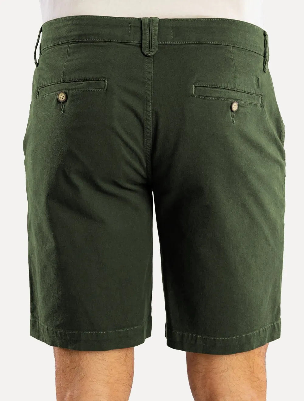 Bermuda Sergio K Masculina Chino Sarja Elastano Verde Musgo