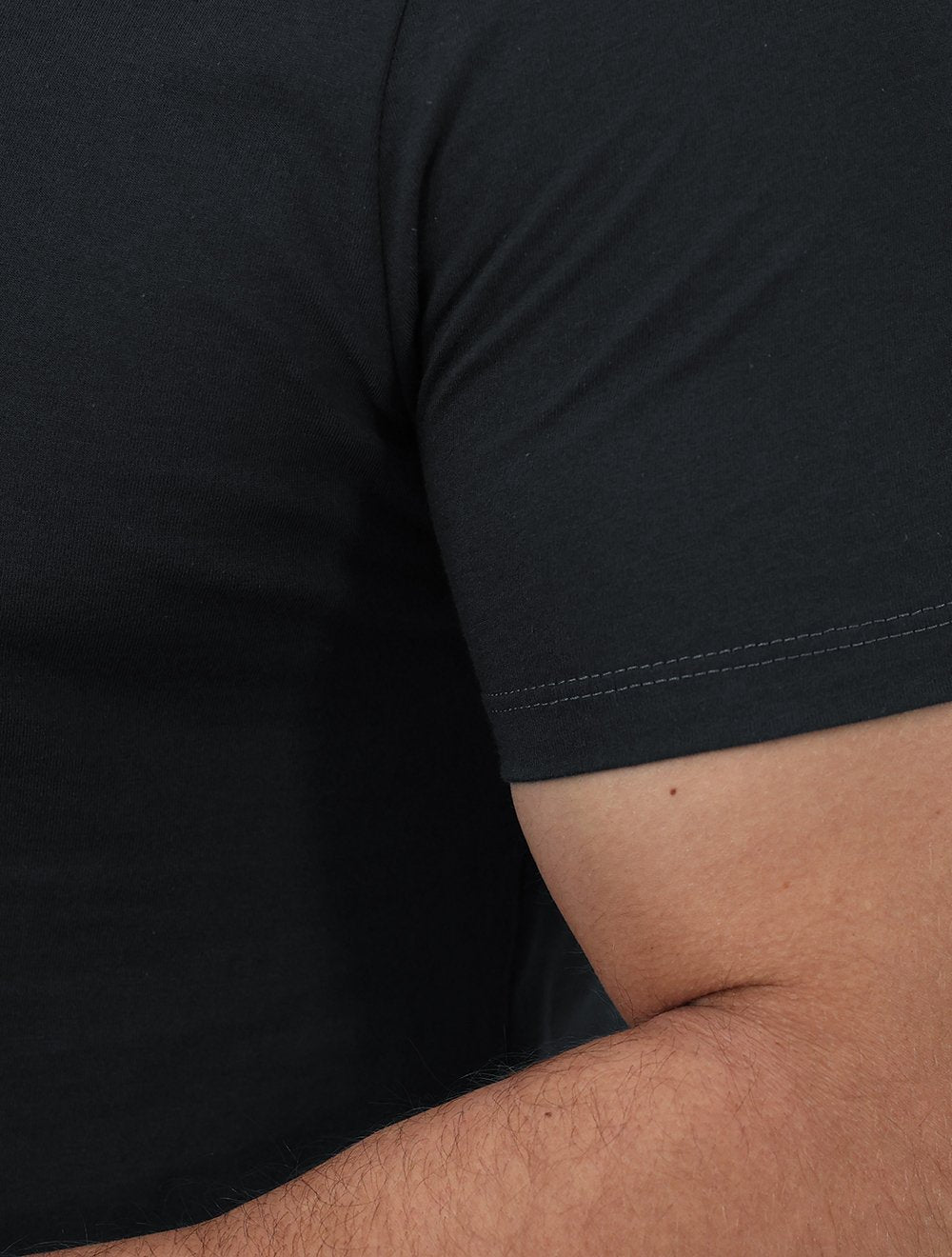 Camiseta Calvin Klein Masculina Meia Malha Big CK Logo Chumbo