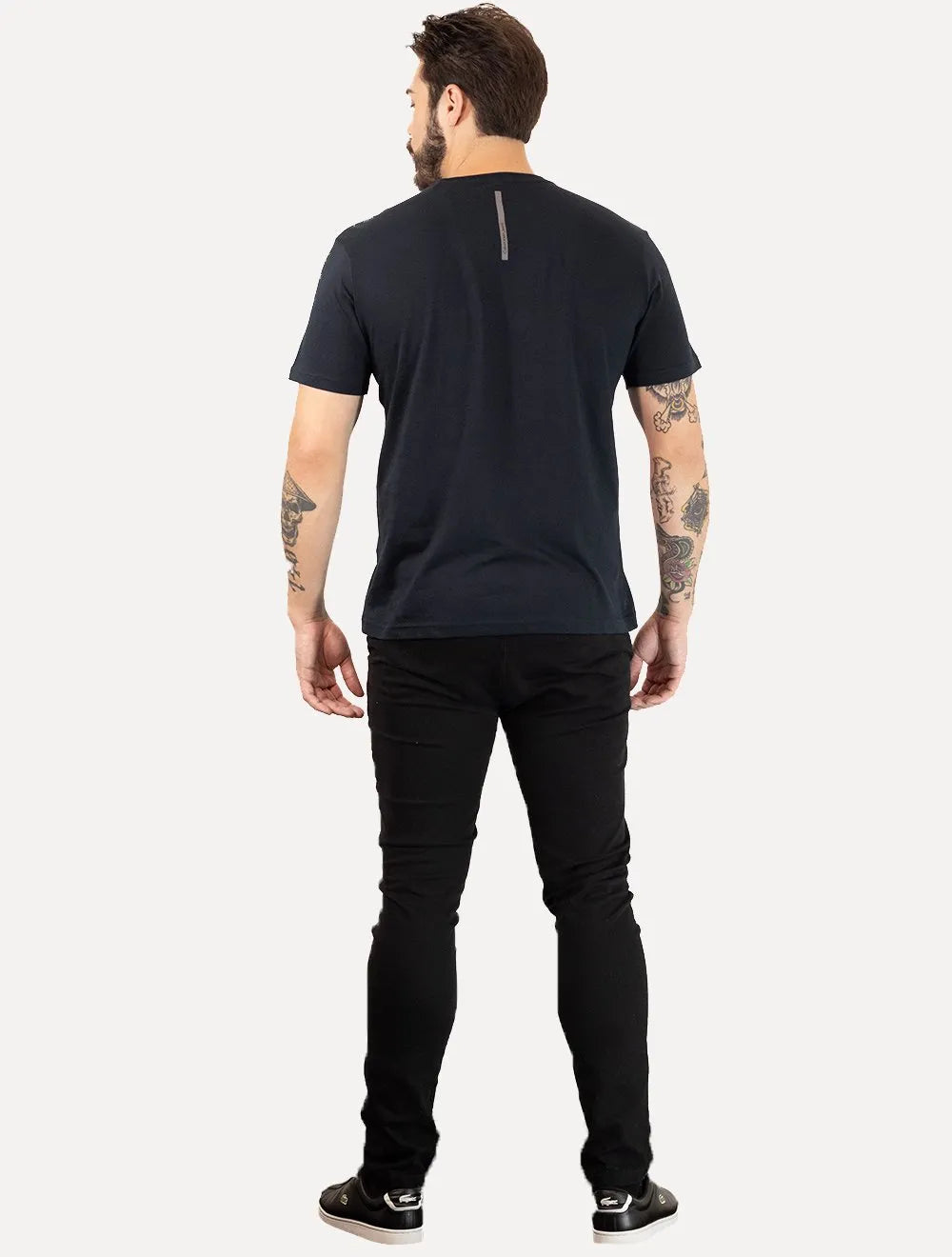 Camiseta Calvin Klein Jeans Masculina CKJ Bordado Peito Azul Marinho