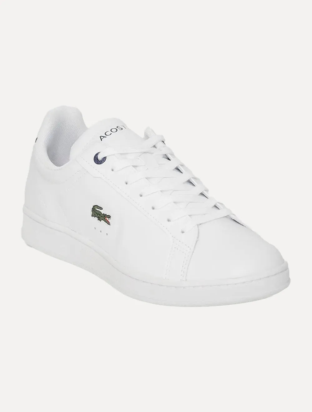 Tênis Lacoste Masculino Couro Carnaby Pro Leather Wht/Navy Branco