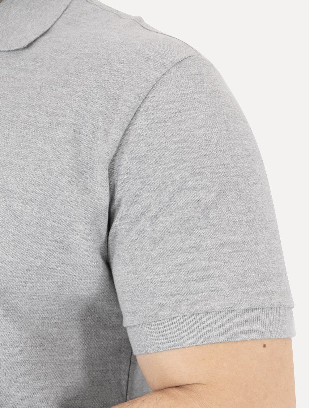 Polo Aramis Masculina Basic Piquet Mono Cinza Mescla