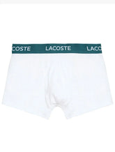 Cueca Lacoste Trunk Boxer Lettered Waist Branca 1UN