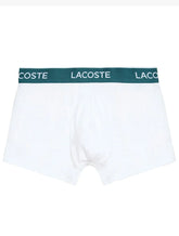 Cueca Lacoste Trunk Boxer Lettered Waist Branca 1UN