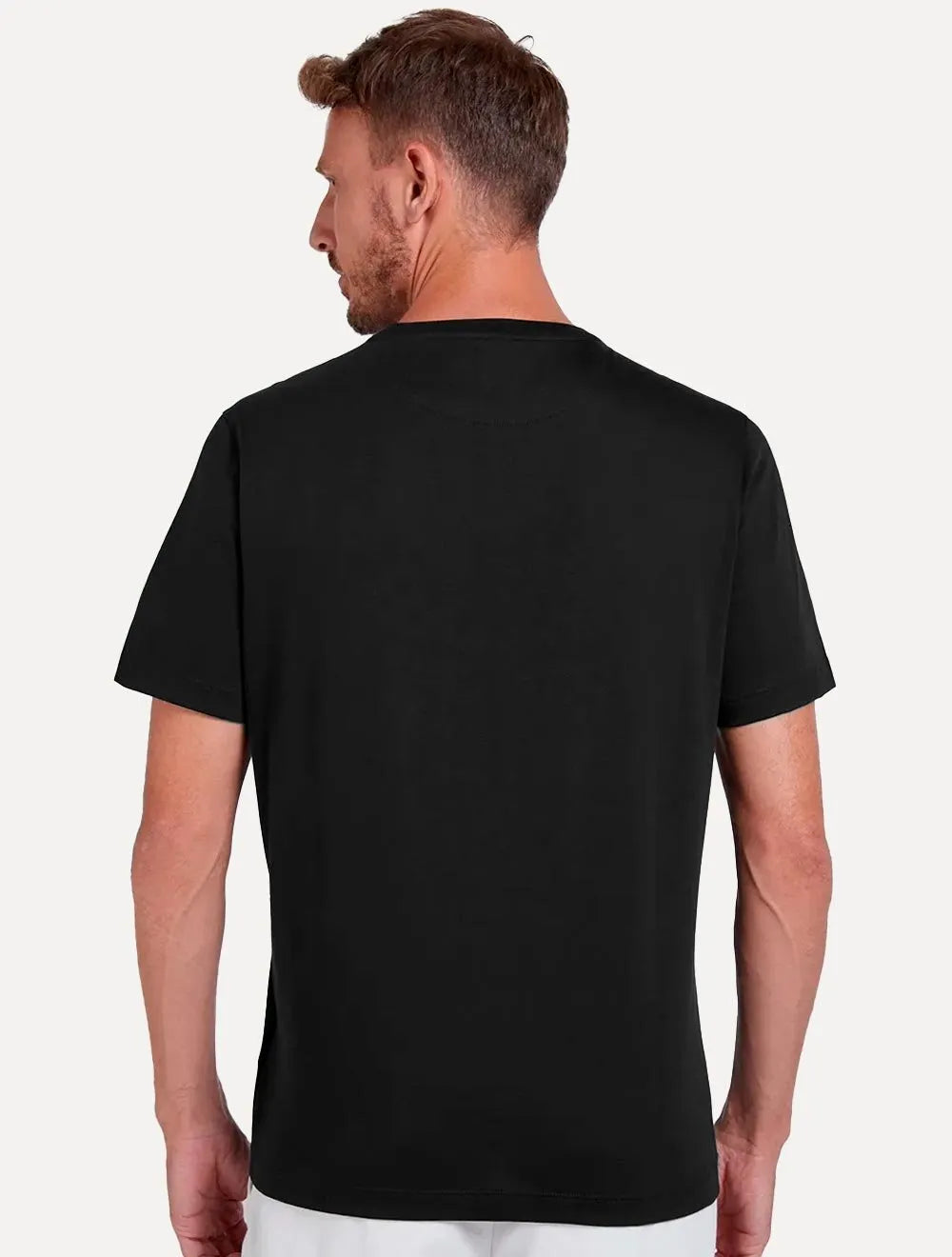 Camiseta Individual Comfort Pima Soft Touch Logo Preta