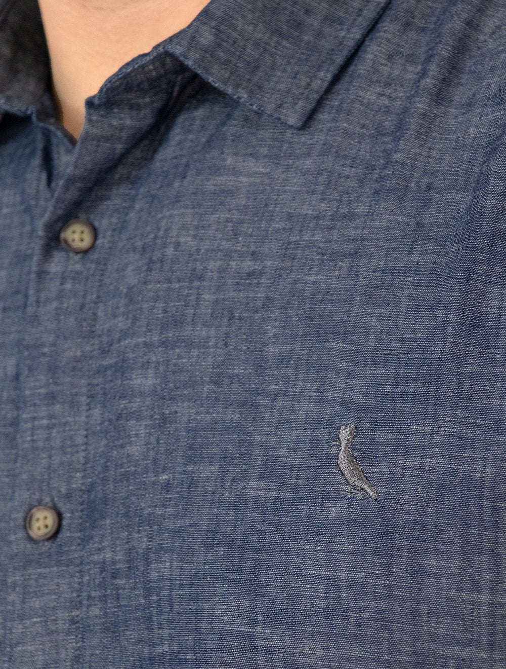 Camisa Reserva Masculina Cotton Maly Azul Índigo Mescla