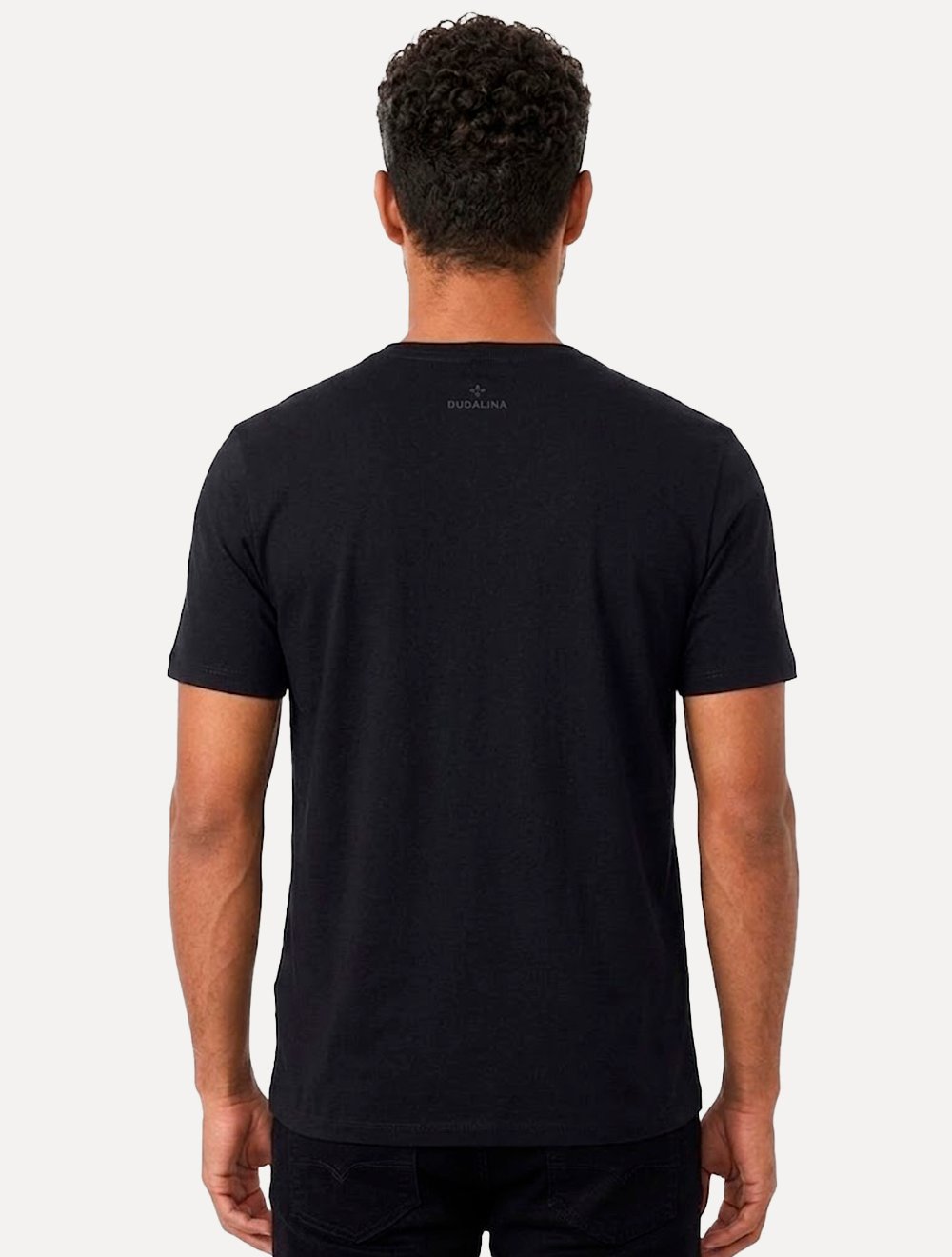 Camiseta Dudalina Masculina Regular Rubber Center Preta