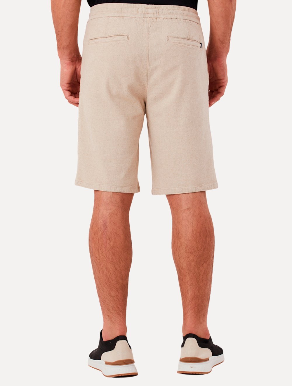 Bermuda Original Penguin Masculina Regular Chino Linho Areia Mescla