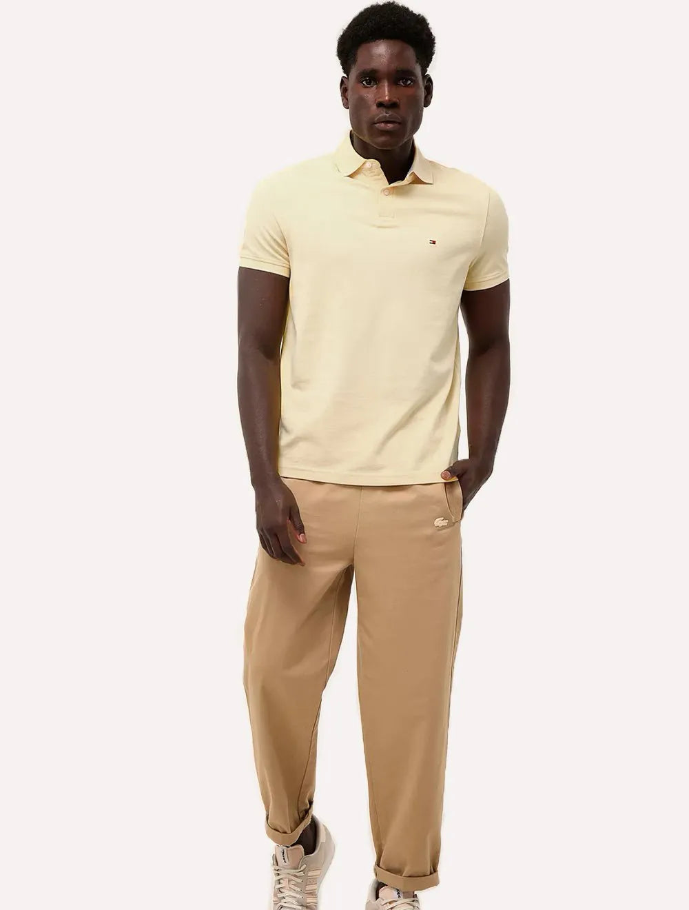 Polo Tommy Hilfiger Masculina Regular Piquet 1985 Areia