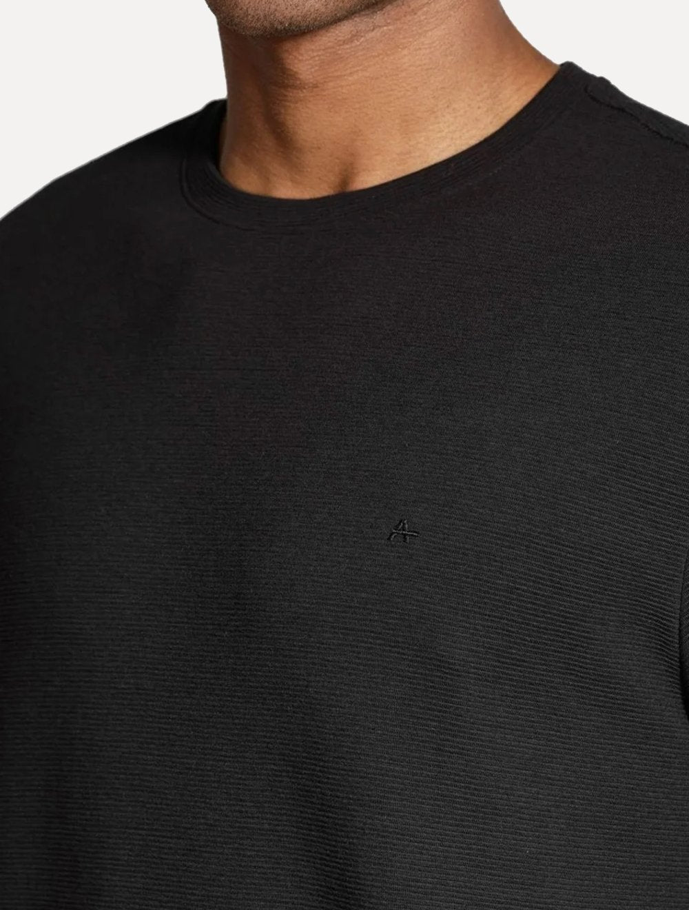Camiseta Aramis Masculina Regular Textura Ottoman Preta