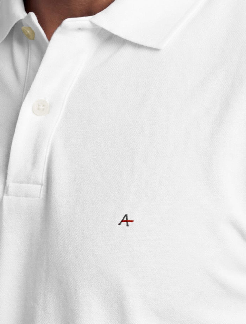 Polo Aramis Masculina Piquet Inner Detail Dark Logo Branca